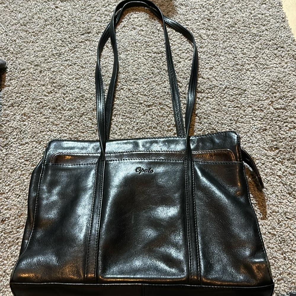 Opale leather purse/laptop bag